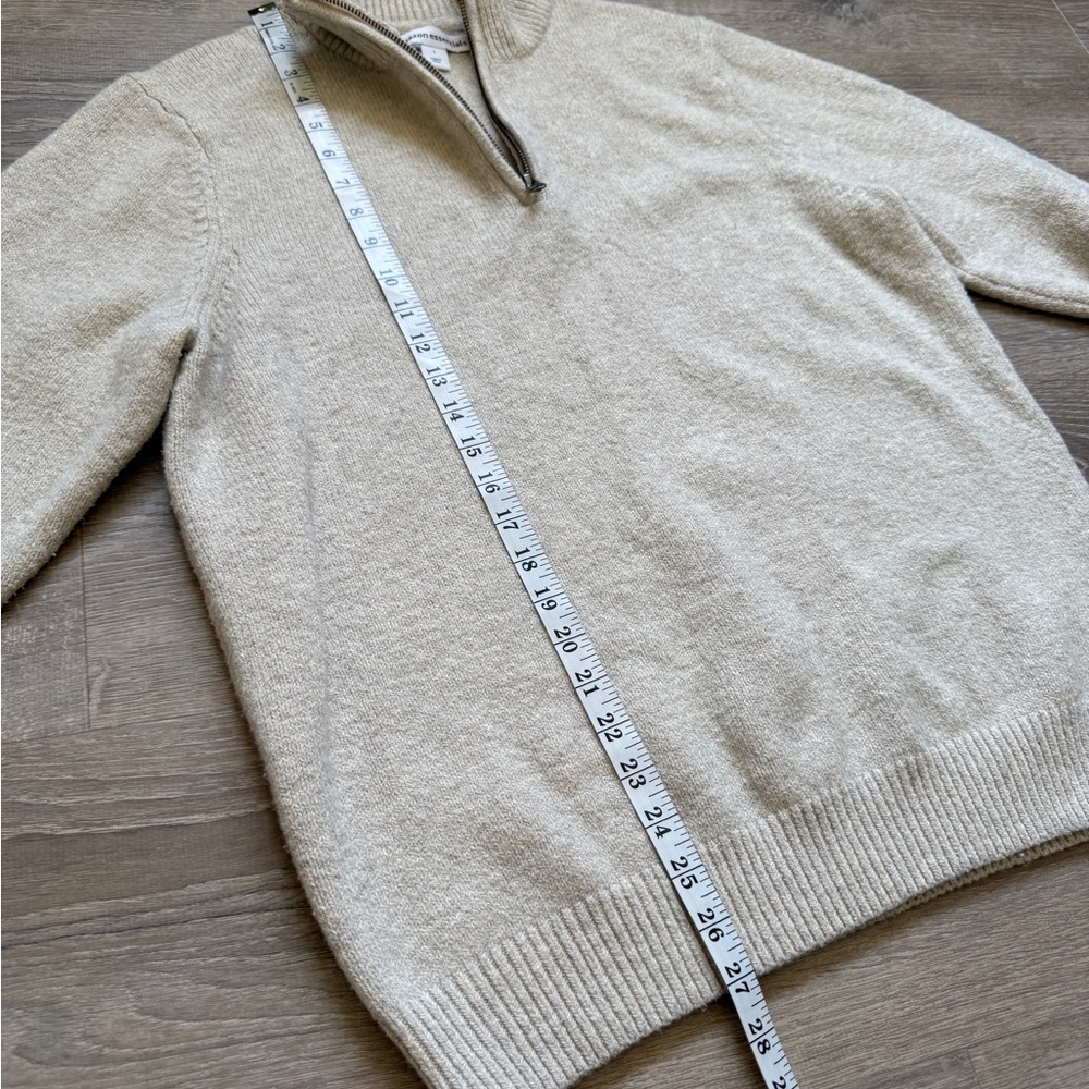 Amazon Essentials Men's Light Gray Zip-Up Sweater-Size L - Picture 7 of 10